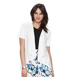 Women's ELLE™ Pointelle Flyaway Cardigan