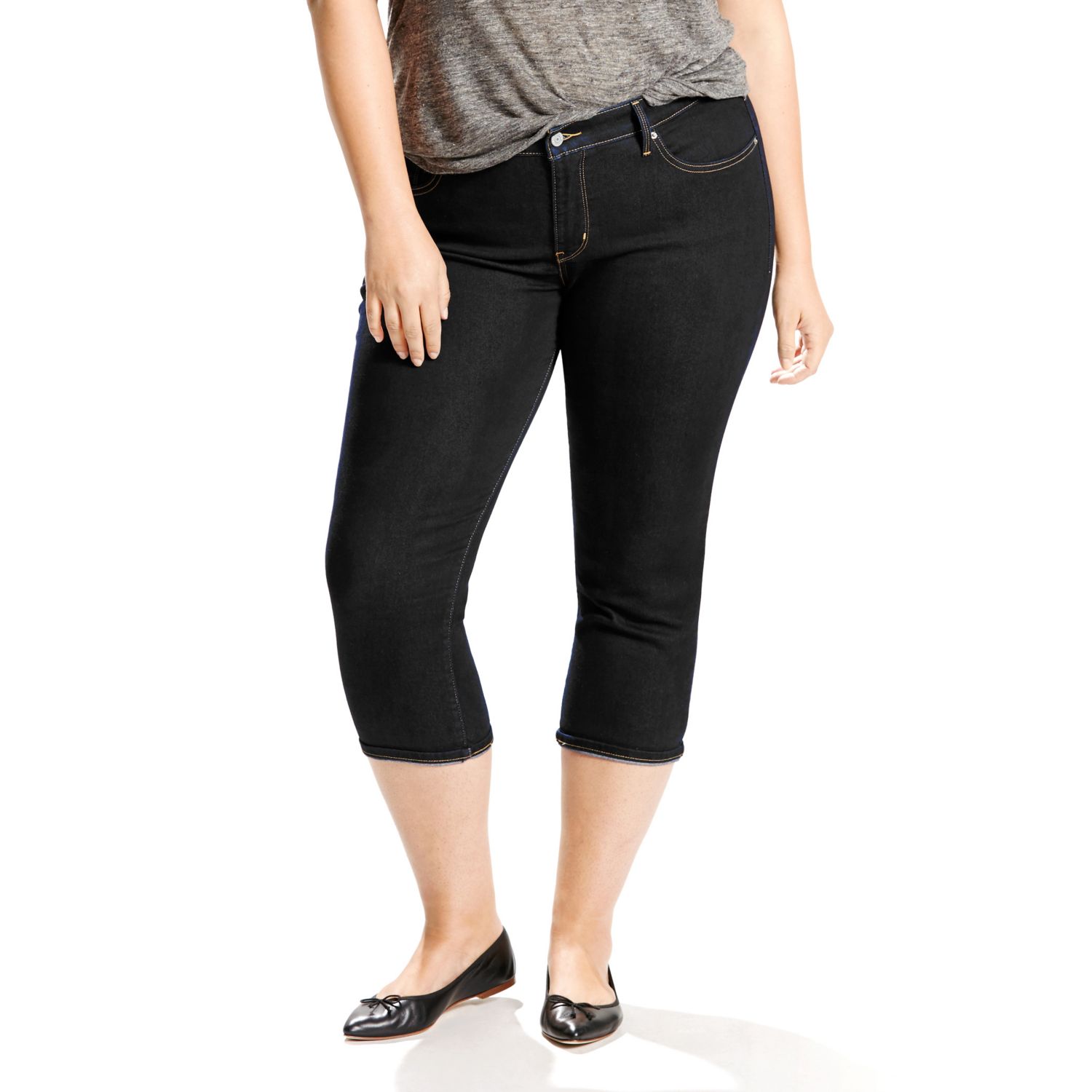 levi plus size jean capris