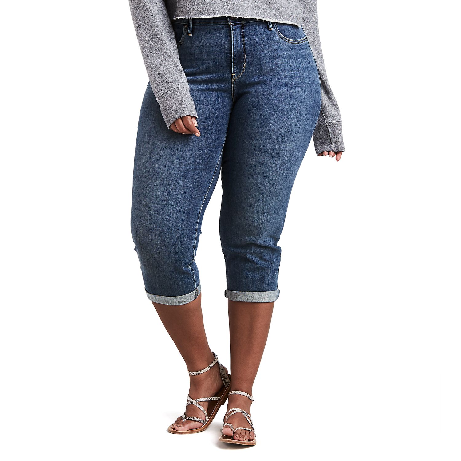 plus size jean capris