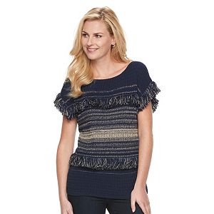Women's Dana Buchman Fringe Dolman Sweater