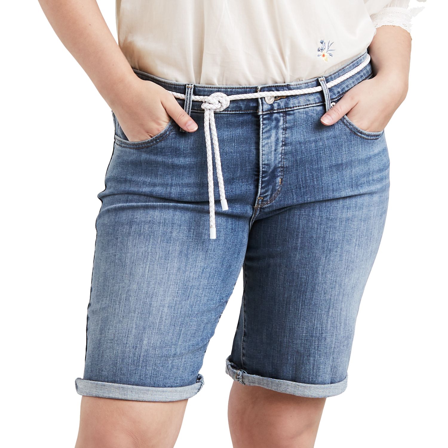 levi's bermuda jean shorts