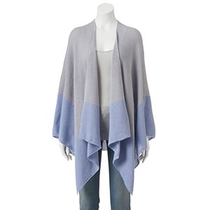 SONOMA Goods for Life™ Knit Colorblock Border Ruana