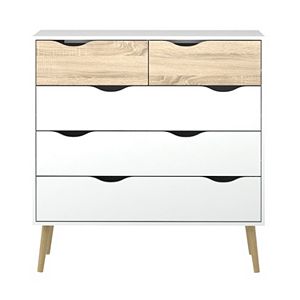 Diana Two-Tone 5-Drawer Dresser