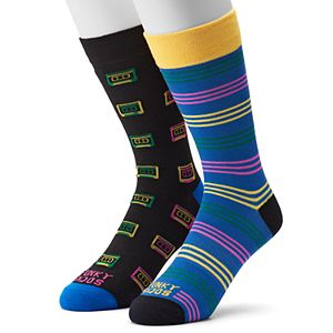 Men's Funky Socks 2-pack Cassette Tapes Socks
