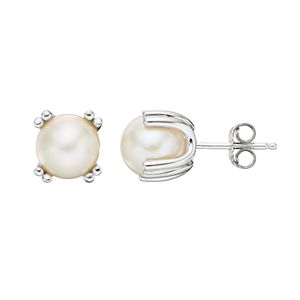 Sterling Silver Freshwater Cultured Pearl Stud Earrings