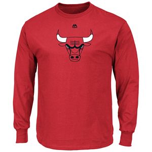 Men's Majestic Chicago Bulls Logo II Long-Sleeve Tee