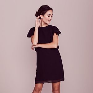 LC Lauren Conrad Dress Up Shop Collection Ruffle Shift Dress - Women's