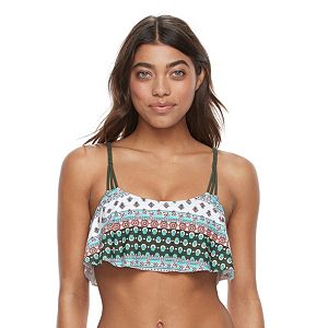 Mix and Match Scroll Flounce Bikini Top