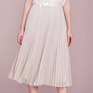 LC Lauren Conrad Dress Up Shop Collection Pleated Metallic Midi Skirt - Women's