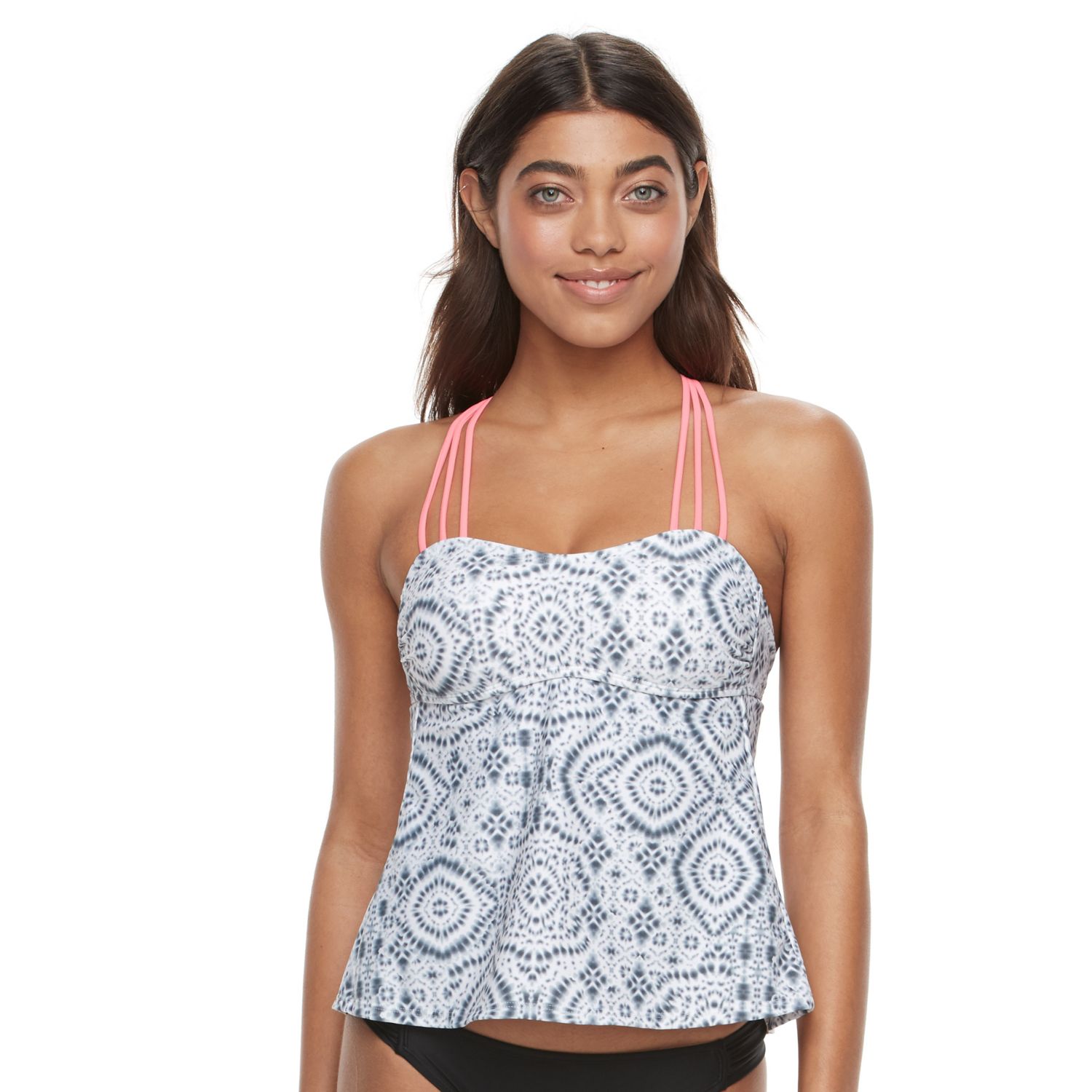 open tie back tankini top