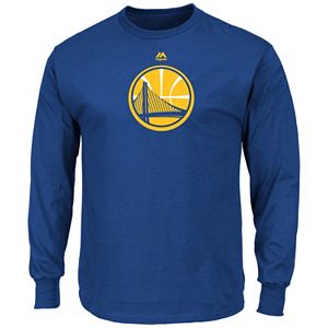 Men's Majestic Golden State Warriors Logo II Long-Sleeve Tee