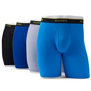 Men's Hanes Ultimate Sport 4-pack Comfort Cool Tagless Longer-Leg Boxer Briefs