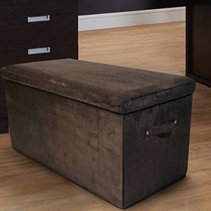 Casual Home Folding Padded Storage Bench