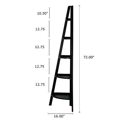 Casual Home 5-Shelf Ladder Bookcase