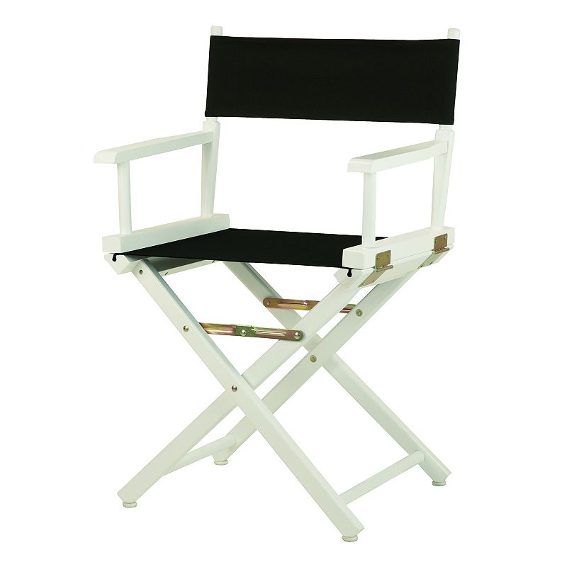 Casual Home 18 White Finish Directors Chair, Black