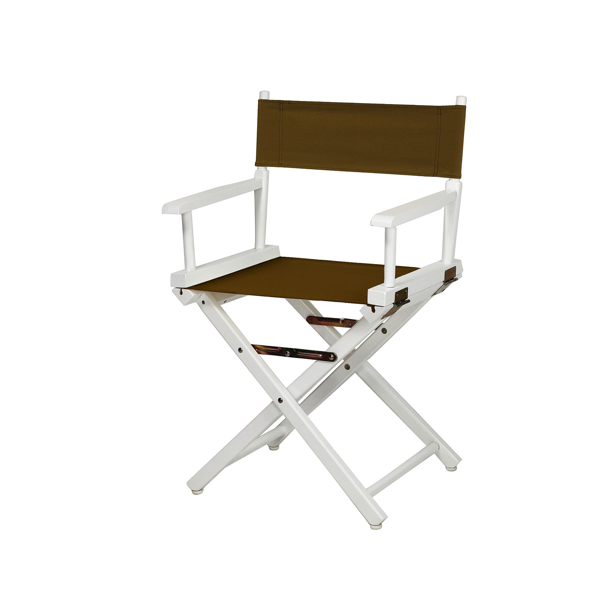 Casual Home 18 White Finish Directors Chair, Brown