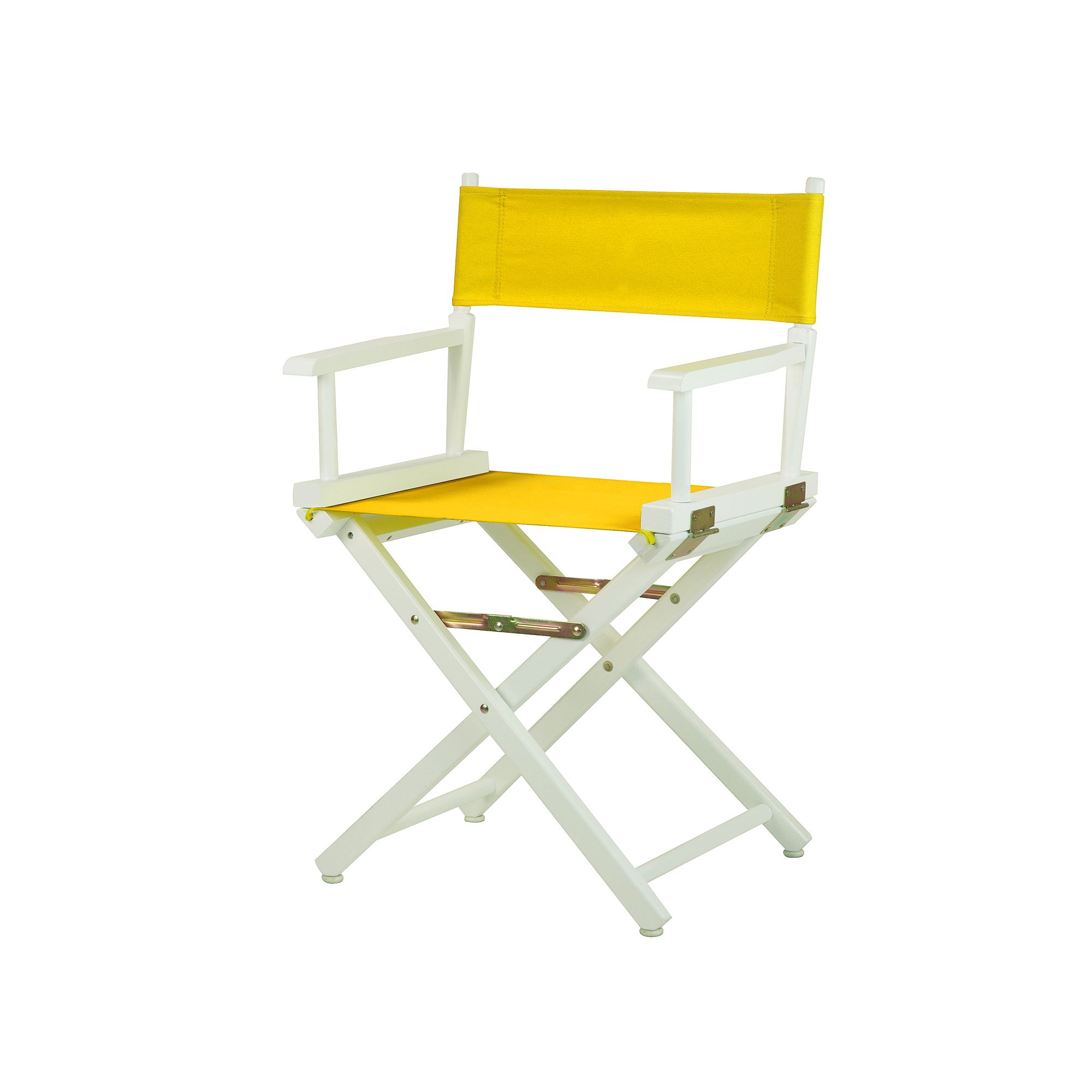 Casual Home 18 White Finish Directors Chair, Gold