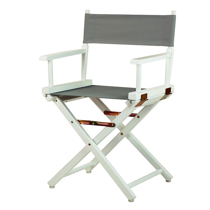 73873616 Casual Home 18 White Finish Directors Chair, Grey sku 73873616