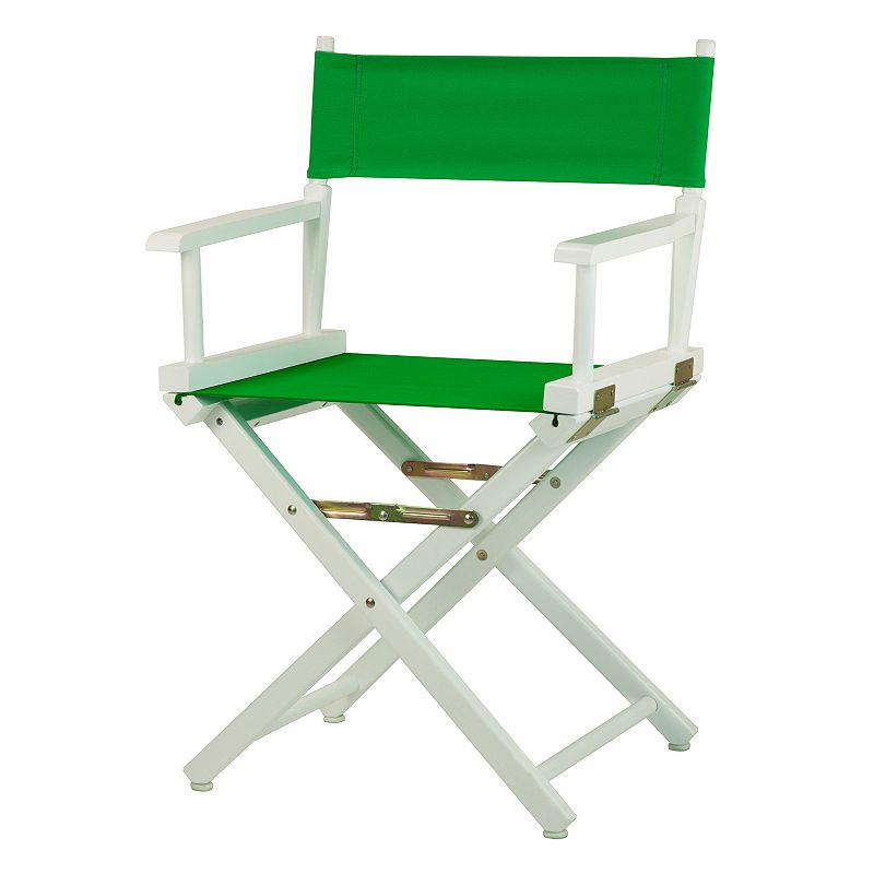 55907562 Casual Home 18 White Finish Directors Chair, Green sku 55907562
