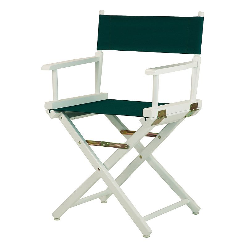 33709941 Casual Home 18 White Finish Directors Chair, Green sku 33709941