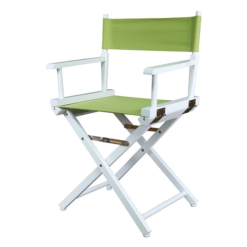 Casual Home 18 White Finish Directors Chair, Green