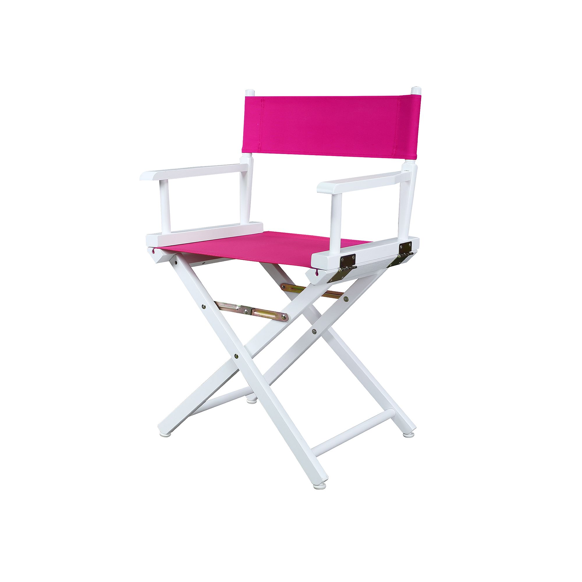 Casual Home 18 White Finish Directors Chair, Pink
