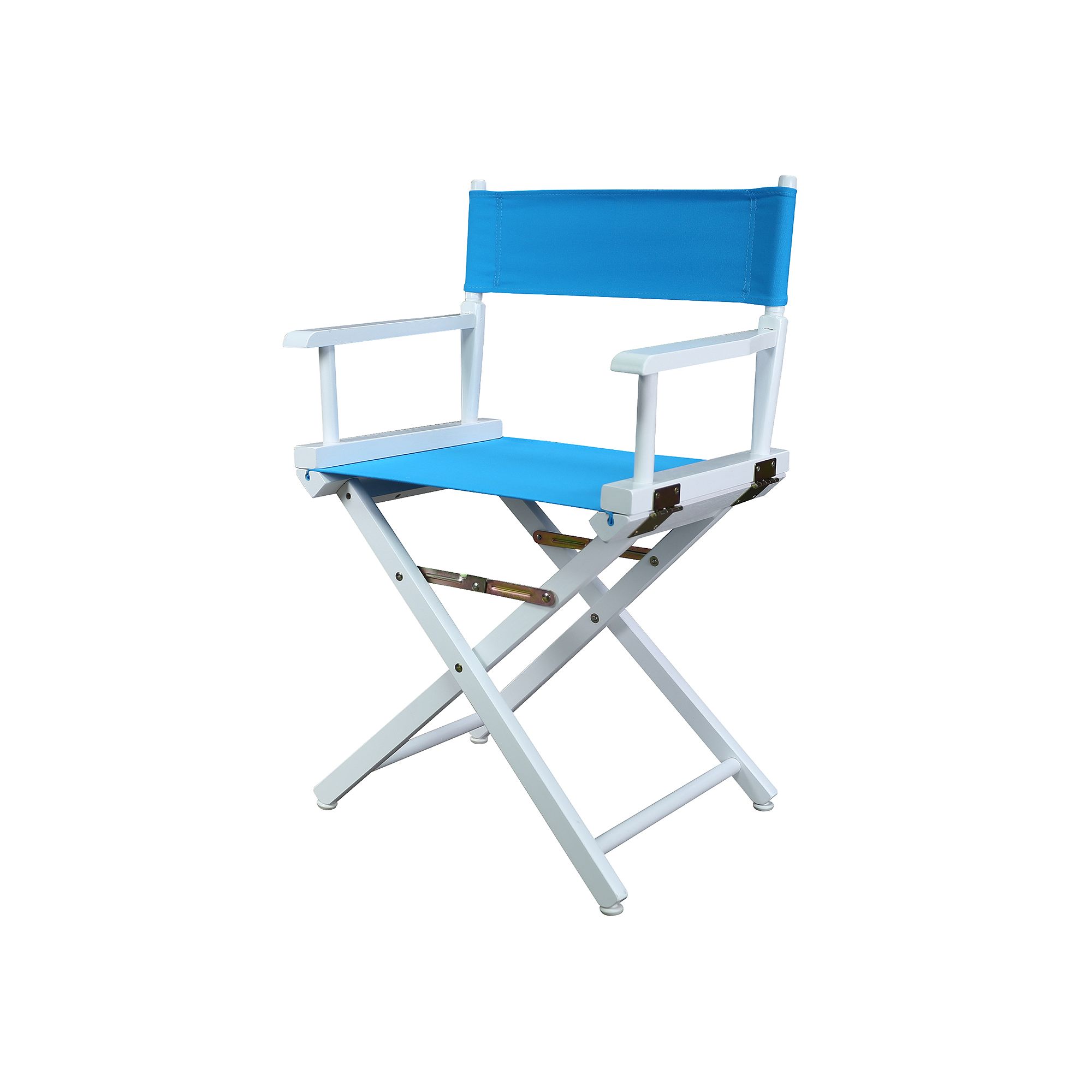 Casual Home 18 White Finish Directors Chair, Turquoise