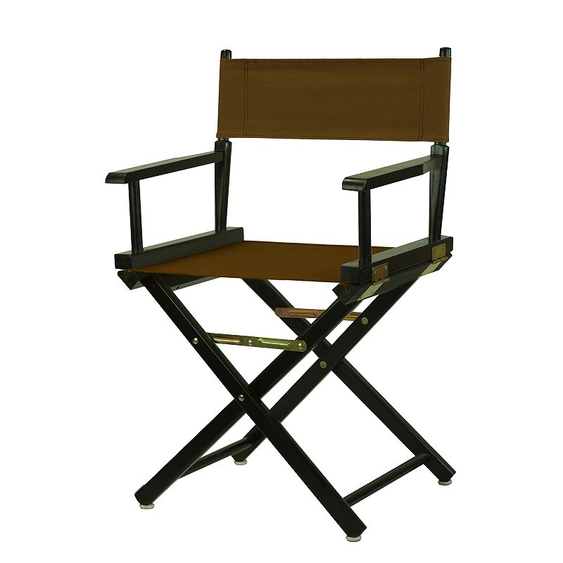 Casual Home 18 Black Finish Directors Chair, Brown