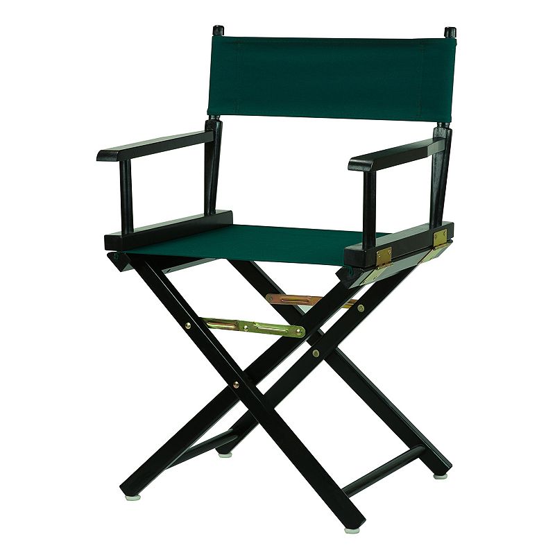 Casual Home 18 Black Finish Directors Chair, Green