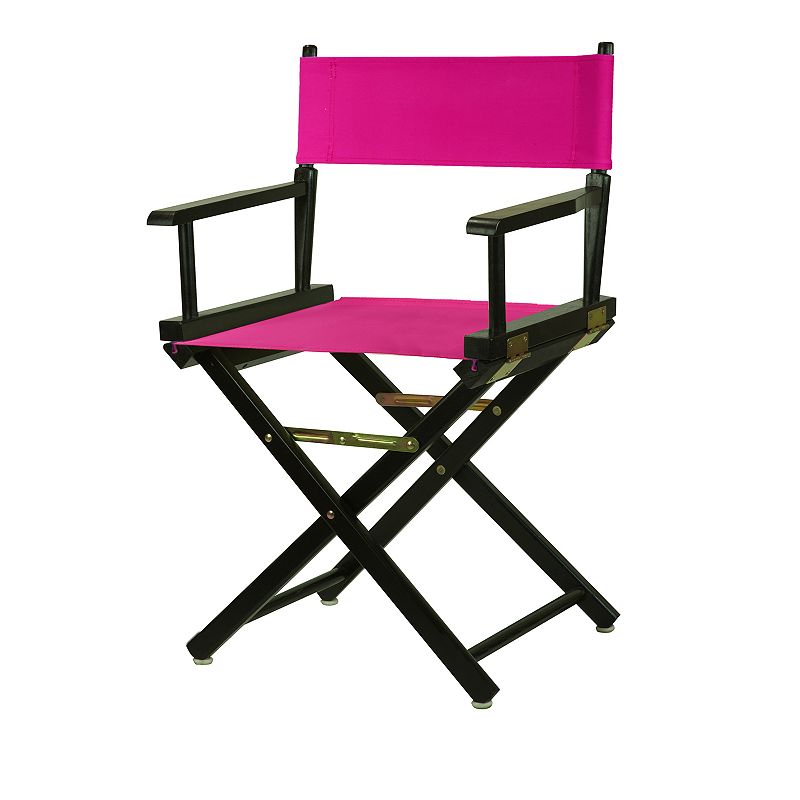 Casual Home 18 Black Finish Directors Chair, Pink