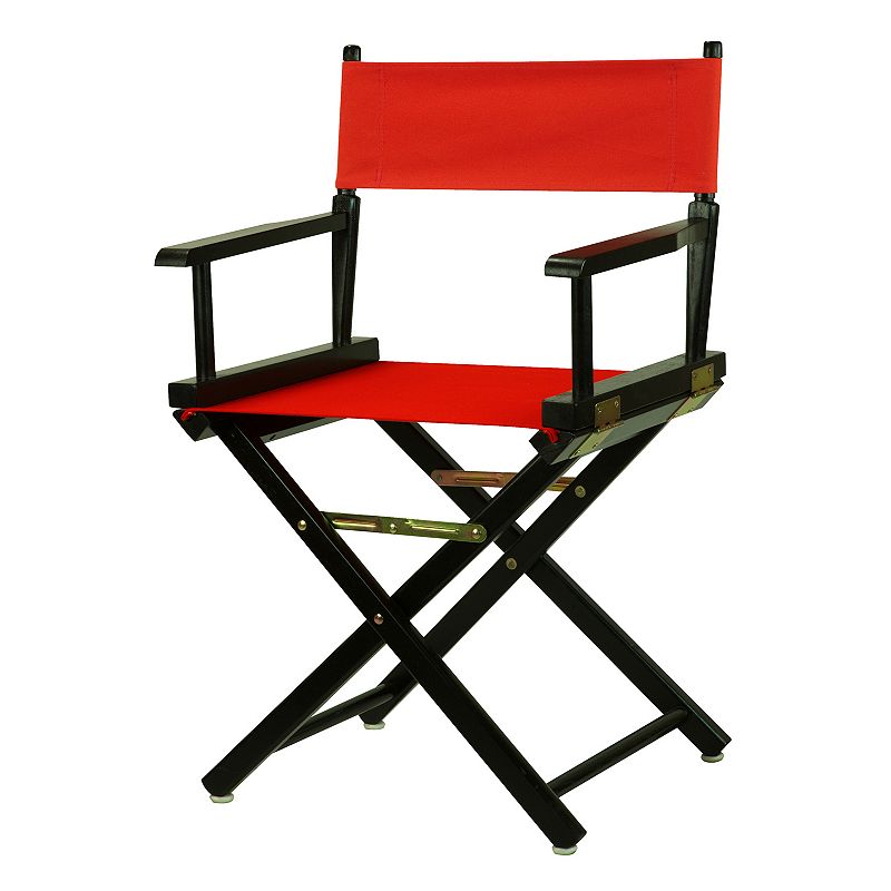 Casual Home 18 Black Finish Directors Chair, Red