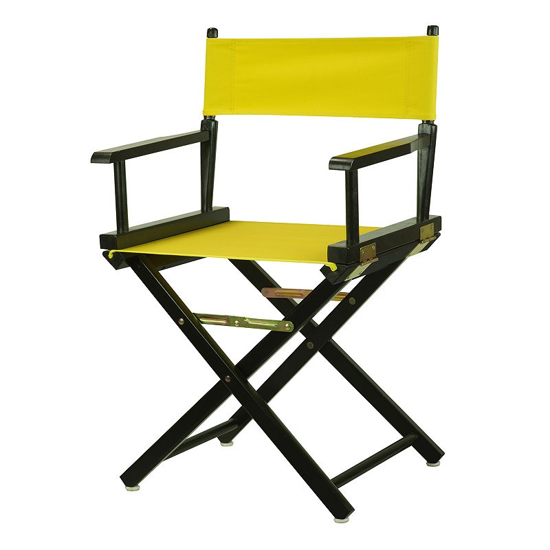 Casual Home 18 Black Finish Directors Chair, Yellow