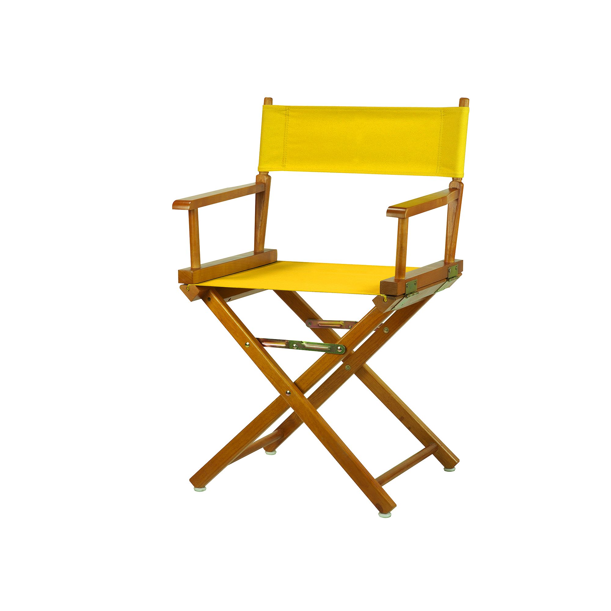 Casual Home 18 Honey Oak Finish Directors Chair, Gold