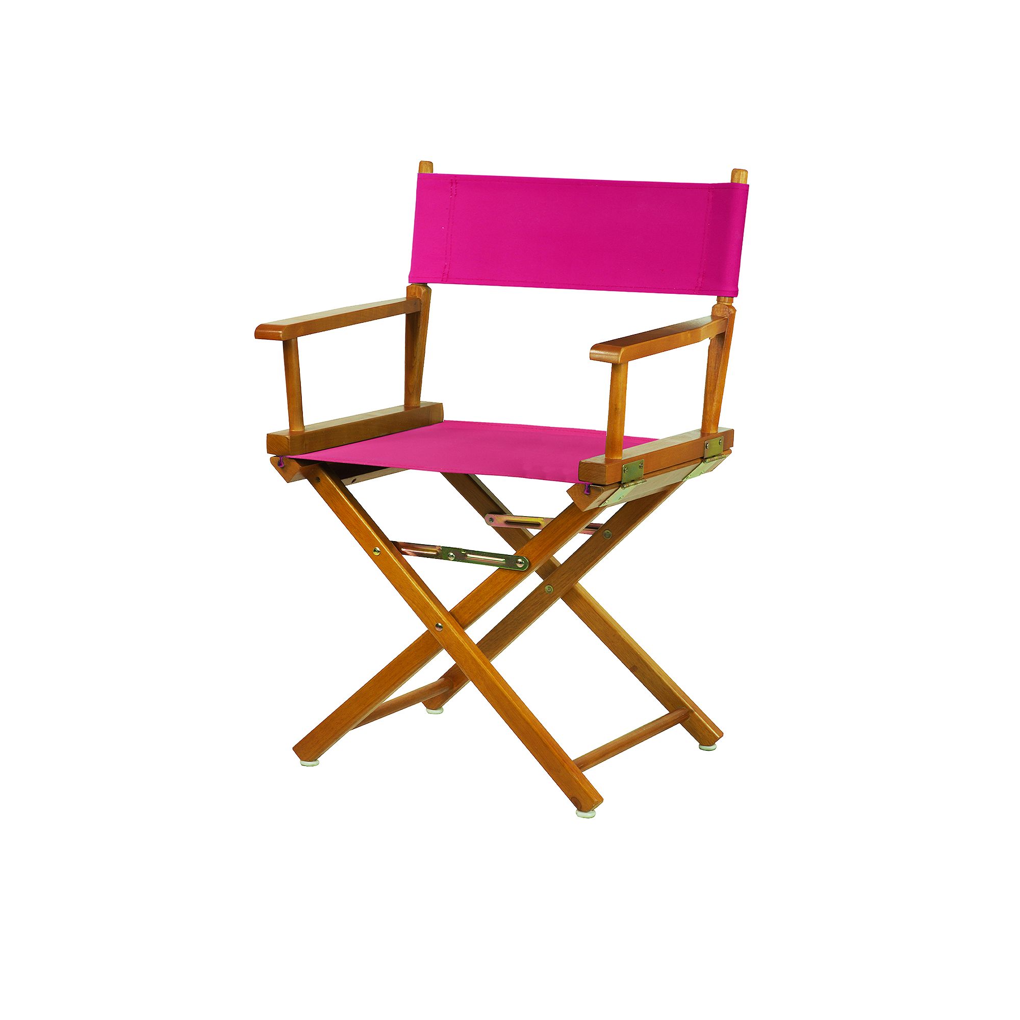 Casual Home 18 Honey Oak Finish Directors Chair, Pink