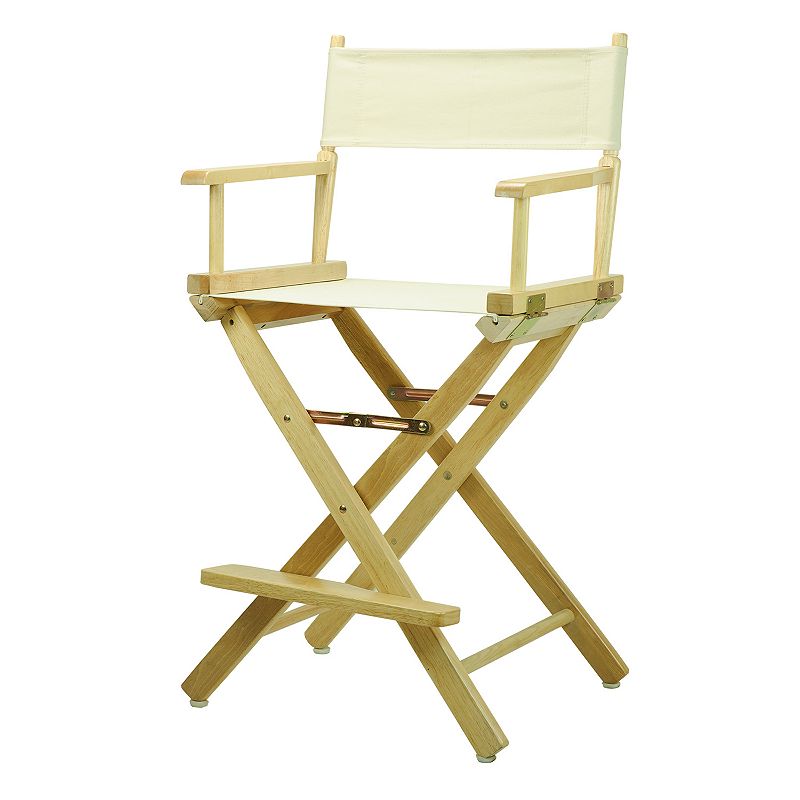 Casual Home 24 Natural Finish Directors Chair, Beig/Green