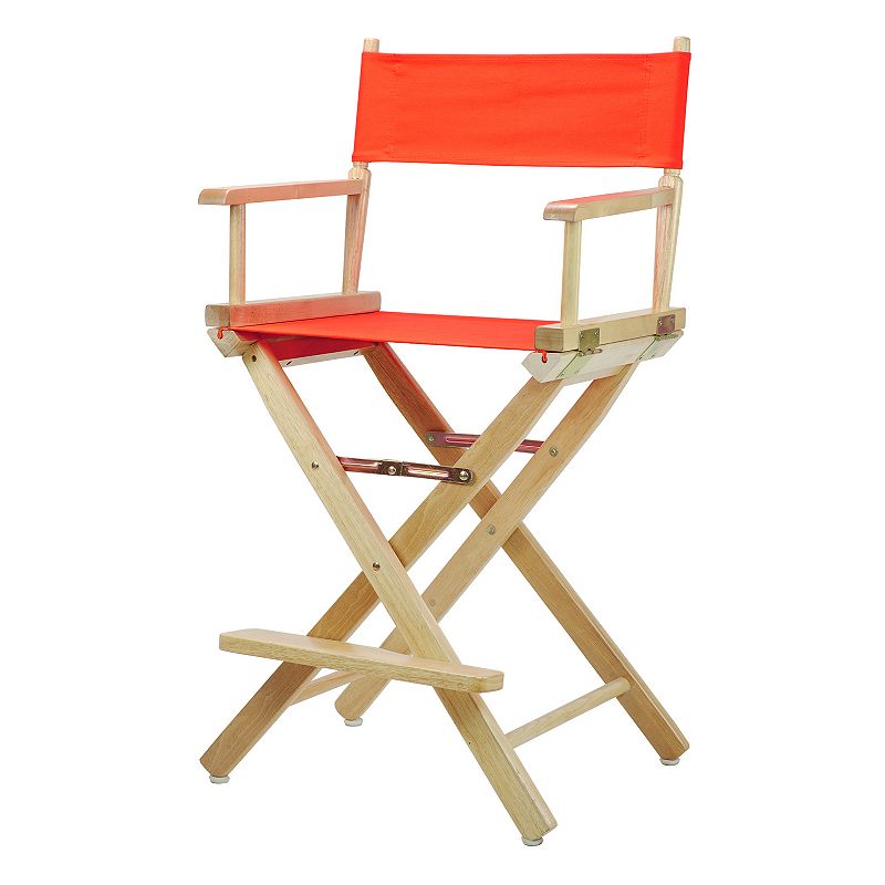 Casual Home 24 Natural Finish Directors Chair, Orange