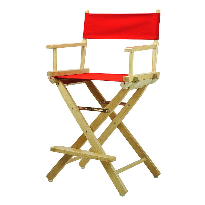 Casual Home 24 Natural Finish Directors Chair, Red