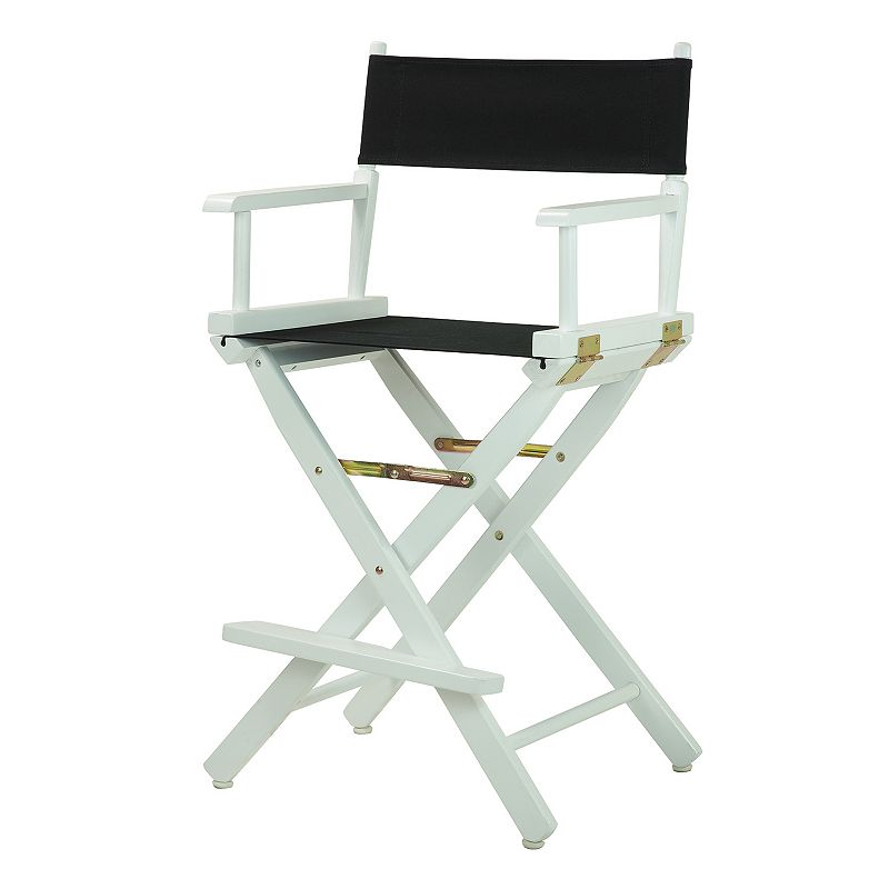 33719690 Casual Home 24 White Finish Directors Chair, Black sku 33719690