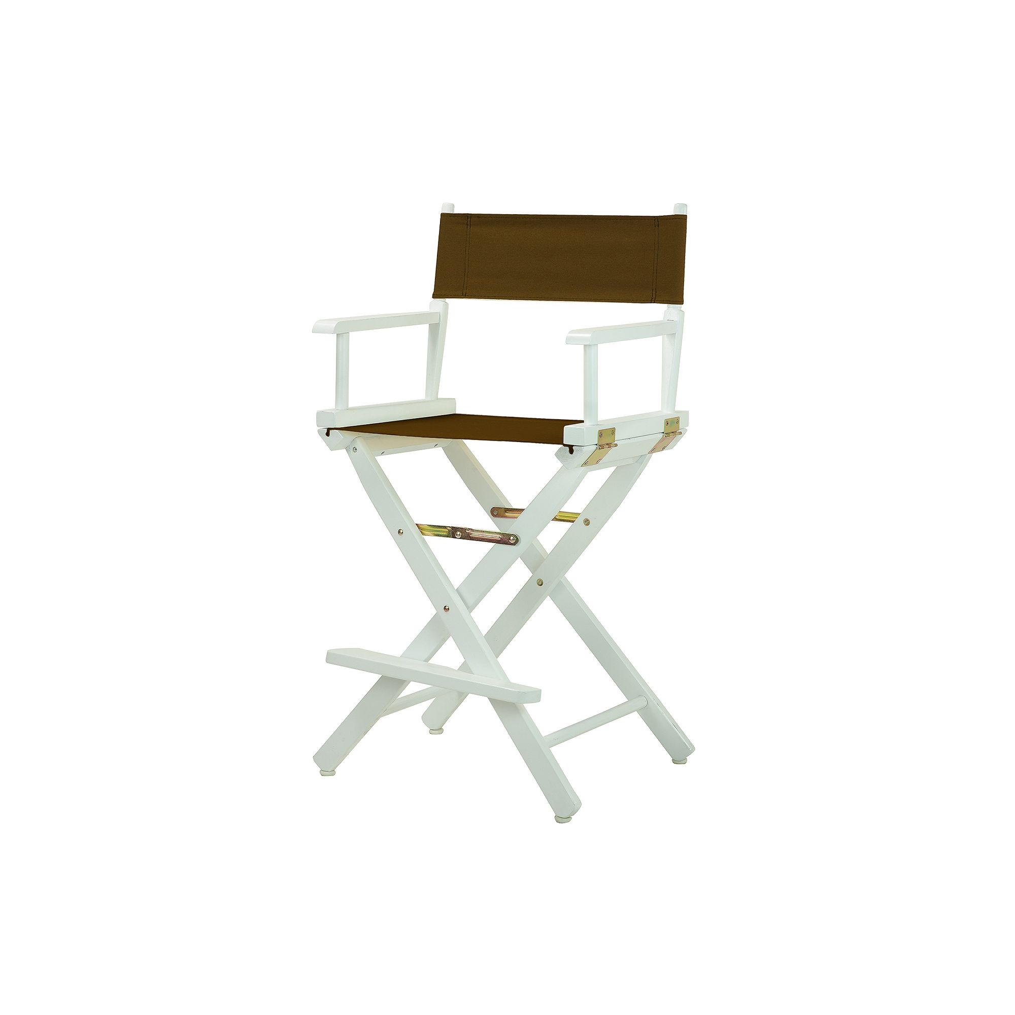 Casual Home 24 White Finish Directors Chair, Brown