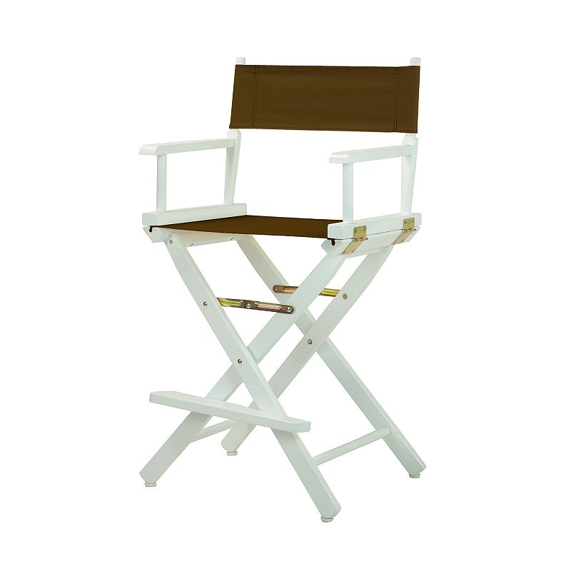18890008 Casual Home 24 White Finish Directors Chair, Brown sku 18890008