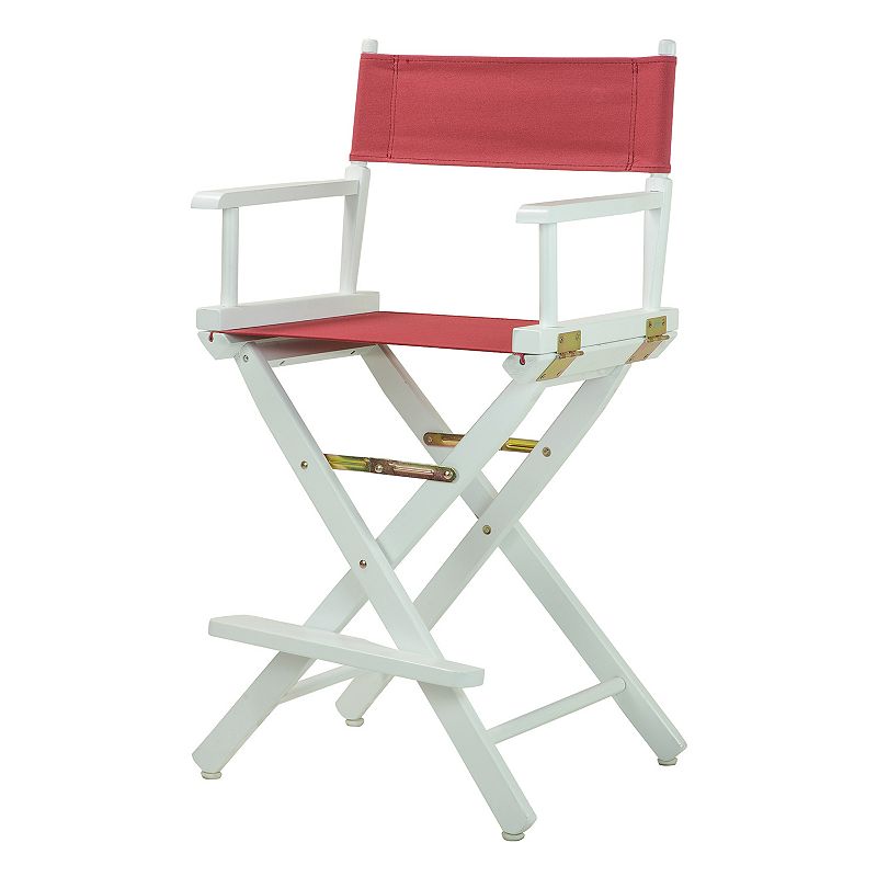 27800995 Casual Home 24 White Finish Directors Chair, Red sku 27800995