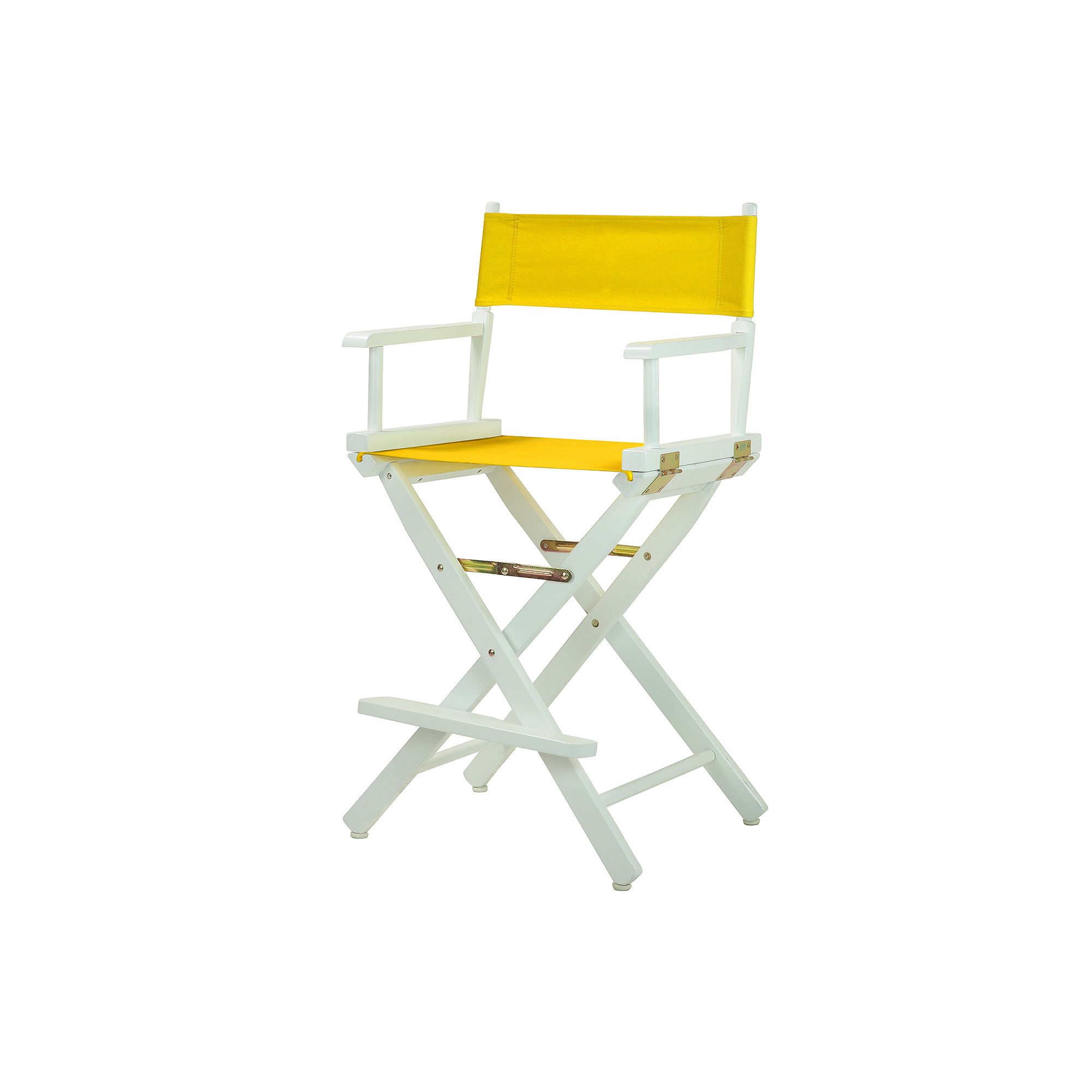 Casual Home 24 White Finish Directors Chair, Gold