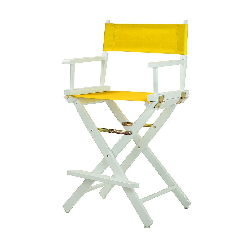 Casual Home 24 White Finish Directors Chair, Yellow