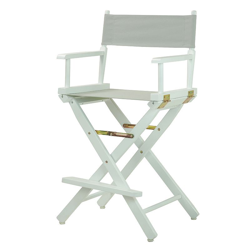 39405118 Casual Home 24 White Finish Directors Chair, Grey sku 39405118