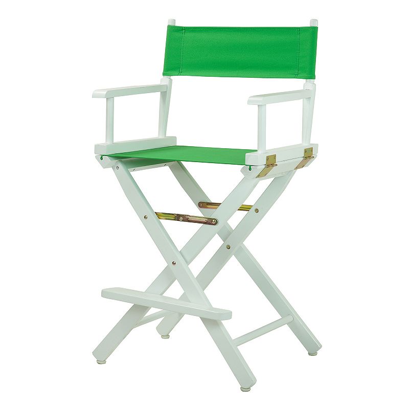 Casual Home 24 White Finish Directors Chair, Green