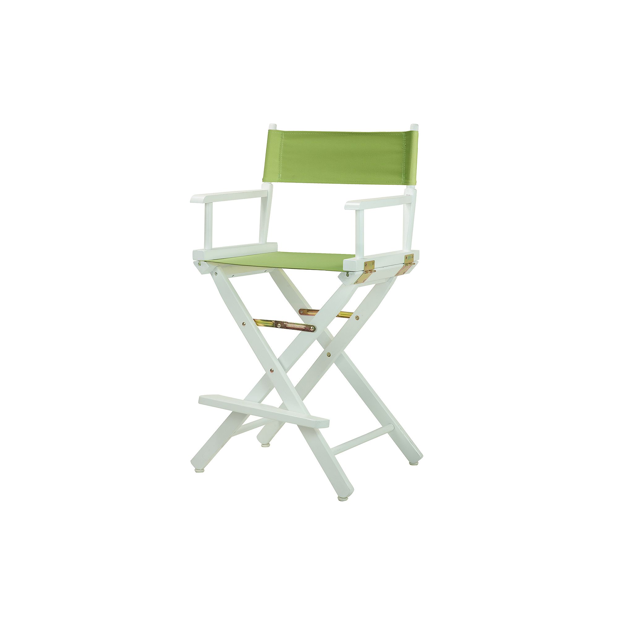 Casual Home 24 White Finish Directors Chair, Lime Green