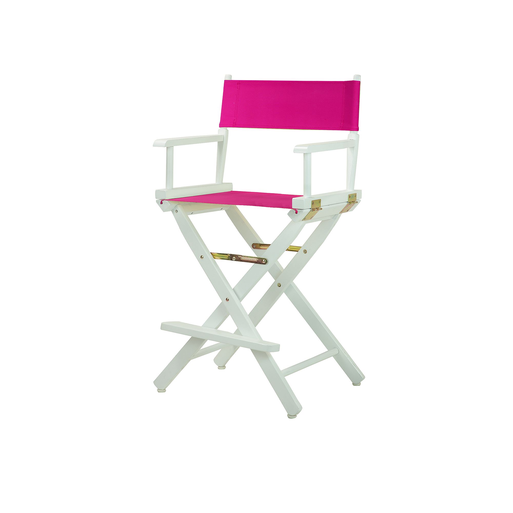Casual Home 24 White Finish Directors Chair, Pink