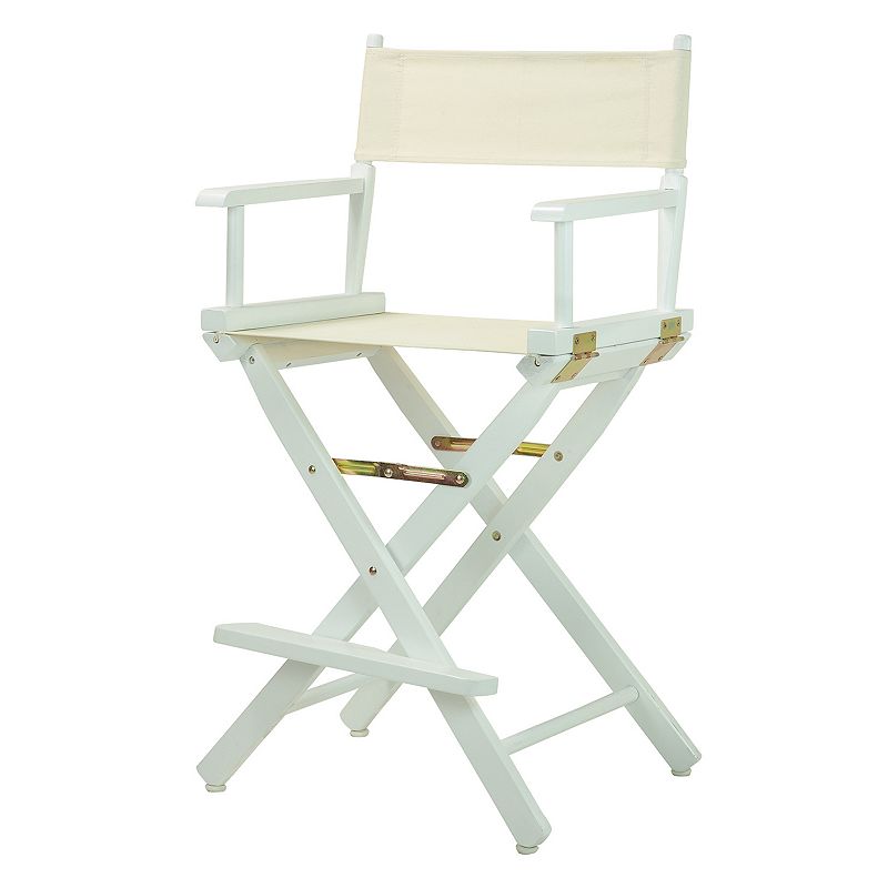 27860286 Casual Home 24 White Finish Directors Chair, Beig/ sku 27860286