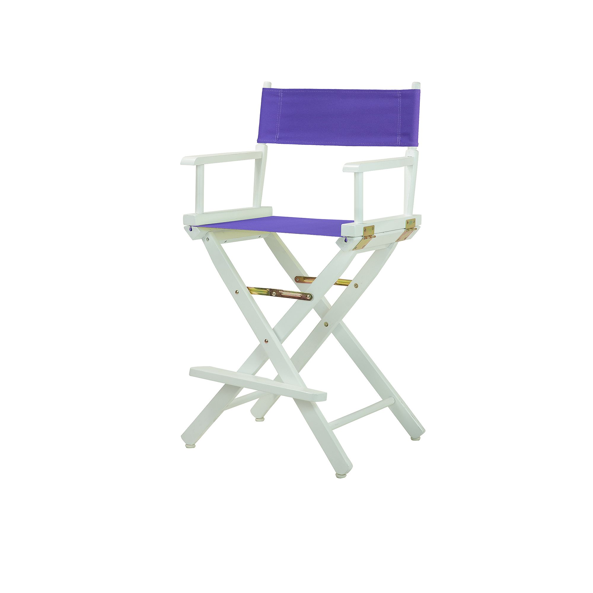 Casual Home 24 White Finish Directors Chair, Purple