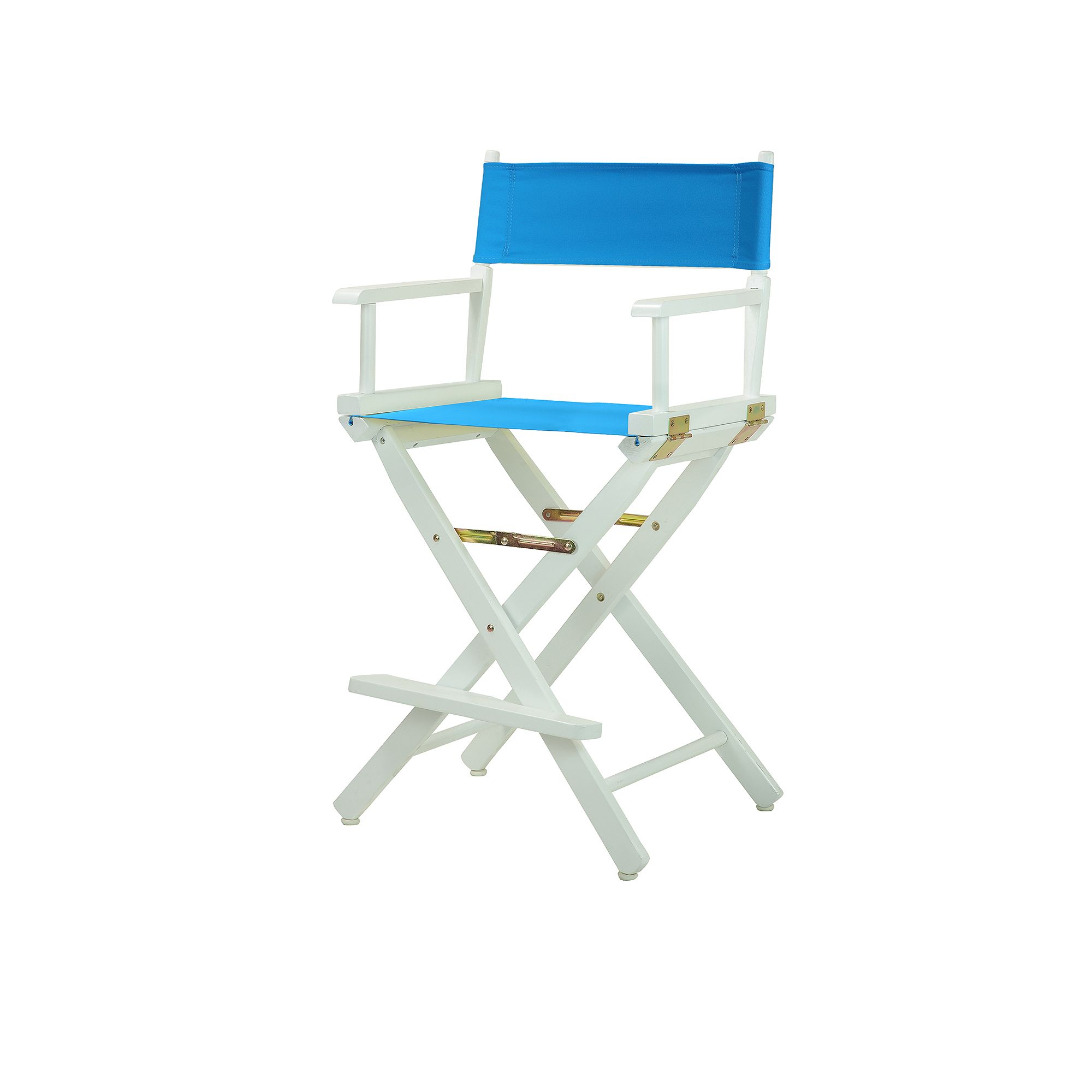 Casual Home 24 White Finish Directors Chair, Turquoise